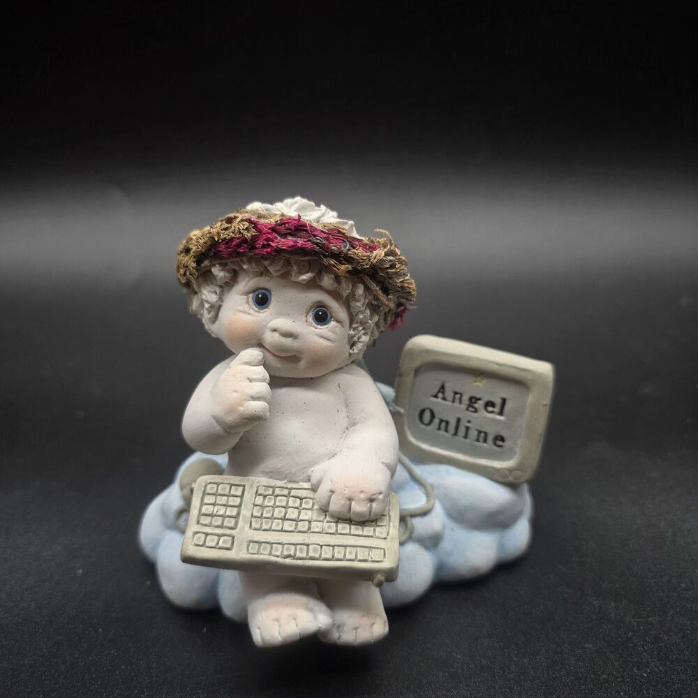 Dreamsicles Angel Online 2000 Signed Figurine Collectible Vintage Y2K